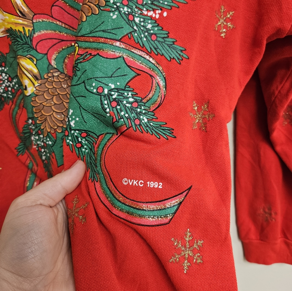 VTG 1992 Nutcracker Merry Christmas Holiday Ugly Sweater Pullover - Picture 5 of 6